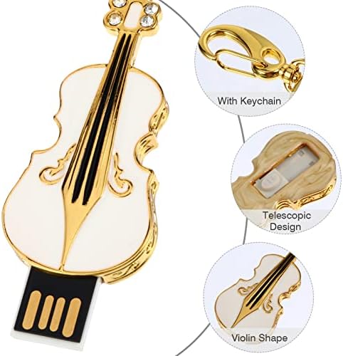 Solustre Car Decor 16GB gitara USB Flash pogon Glazbeni instrument Glazbeni instrument Key Ring Memory Stick