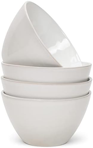 Elanze dizajnira osveta bočna sjajna keramika 6,5 ​​inčna savremena zdjela za posluživanje, bijela