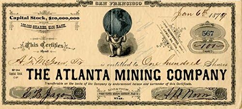 Atlanta Mining Co. - Certifikat Zaliha