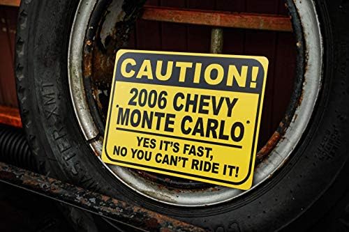 2006 06 Chevy Monte Carlo Oprez Brzi auto znakovnik, Metal Novelty Sign, Man Cave Zidni dekor, Garažni znak