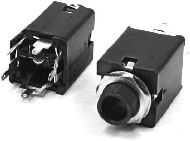 Aexit 2 kom distribucija električni 5-pinski lemljenje Stereo Audio priključak konektor utičnica 6.35 mm