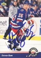 Steven King New York Rangers 1992 Gornja paluba Mladi puške sa autograftom karticom - Rookie kartica. Ovaj