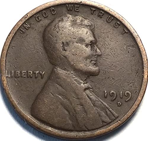 1919 D Lincoln pšenični cent Penny Prodavač dobro