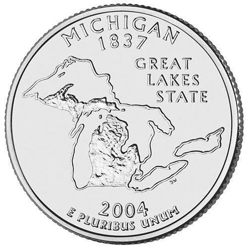2004 P & D Bu Michigan State Quarter Choice Necirkulirani američki set kovanice
