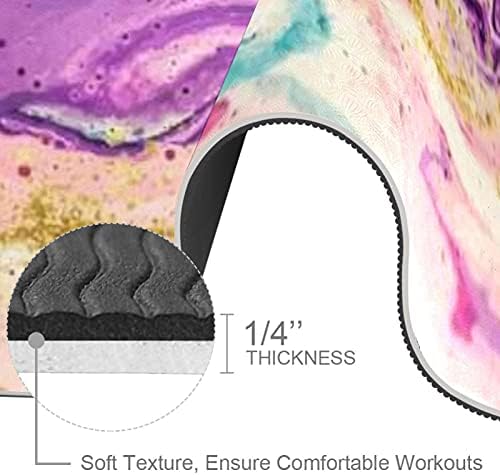 Ljubičasta akvarelna pozadina Extra Thick Yoga Mat - ekološka neklizajuća Vježba & podloga za fitnes podloga