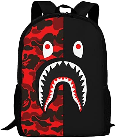 HAIXING Camo Shark ruksak Laptop ruksak za dječake putna torba Casual Daypack torba za planinarenje za djevojčice
