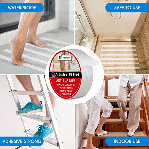 Sussexhome Neklizana traka - vodootporna ljepljiva traka za stepenice, tuš kabine, kade, strana bazena -