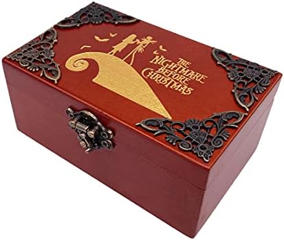Youtang Nakit Music kutija sa ogledalom isklesanim drvenim muzičkim kutijom Wind up poklon kutija