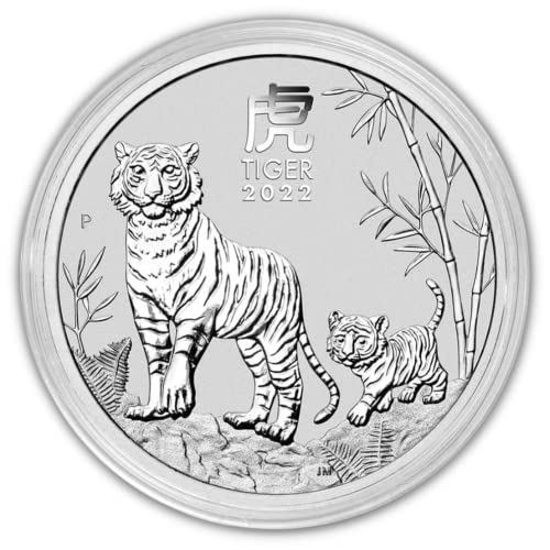 2022 Au Australian 1 Kilo srebrna Godina papira tigarskog novčića sjajna je necrtulirana certifikatom o