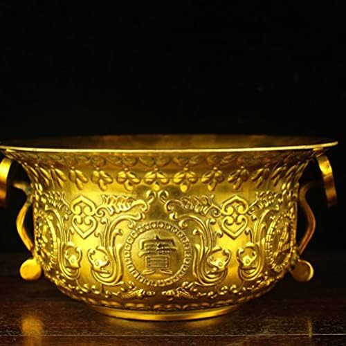 Kinesko blago zdjelo Golden Treasure Basin Feng Shui Dekoracija Boalth Povergerity Figurica za kućni uredski