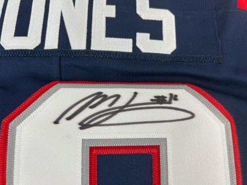 Mac Jones potpisao je New England Patriots Nike Limited na dresu na terenu FANTICS COA - autogramirani NFL