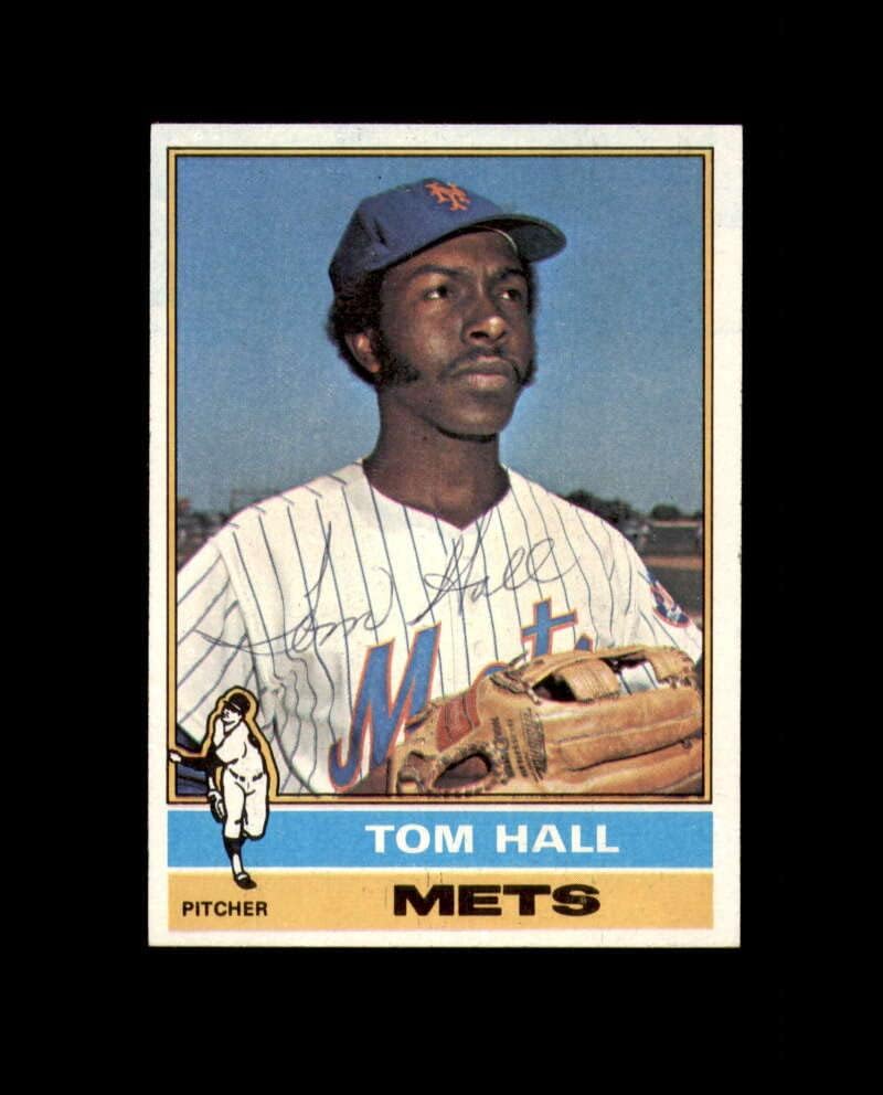 Ručna ruka Tom Hall potpisala 1976. TOPPS New York Mets Autograph