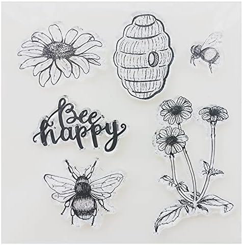 Abchoice Bee Suncowers Obriši markice - Marka za višekratnu upotrebu za DIY Scrapbooking & Card Dekoracija