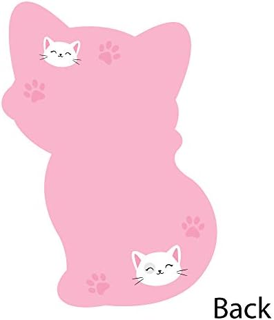 Velika tačka sreće predenje - fect Kitty zahvalnice u obliku mačke - Mačić mjau Baby Shower ili rođendanska