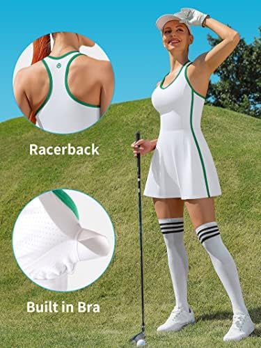 ATTRACO ženska teniska haljina sa šorc džepovima i grudnjakom V vrat trkački Golf Outfiti