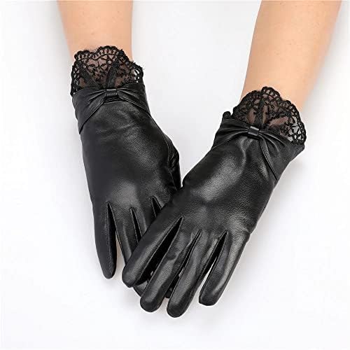 N / A ženske jesenske i zimske kožne rukavice sa čipkom sa rukavicama za prste rukavice za oblačenje