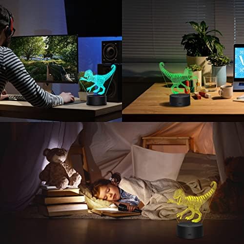 VANSIHO 3d optička iluzija noćna lampa 16 LED lampa za promjenu boje poklon za djecu s daljinskim upravljačem