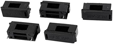 Aexit Black plastični osigurači i držači osigurača PCB nosač nosača 6A za 5x20mm Držači osigurača osigurača