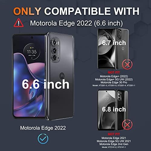 Motorola Moto Edge 2022 Kućište ugrađenog u poklopcu klizača i zaštitnika zaslona [nije za ivicu +], teška