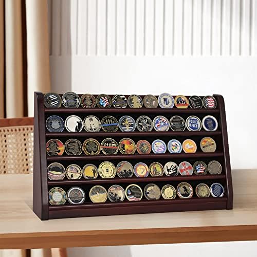Imasoner Challenge Coin CAIN futrola 5 redova Vojni zaslon za prikaz nosača nosača nosača drva 40 novčića