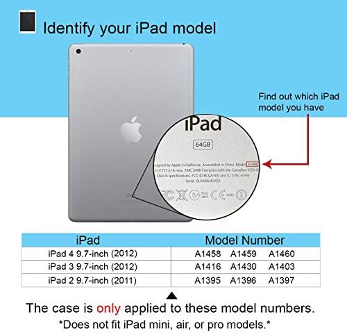 iPad 2/3/4 kožni tanak fit Smart Cover Višestruki uglovi za gledanje FOLIO štanda zaštitni novčanik s automatskim