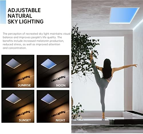 PeseTech Umjetni Krovni Prozor Pametno Plavo Nebo Led Panel Sunshine Svjetlo Stropne Lampe Zatamnjiva WiFi