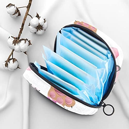 Torba za čuvanje higijenskih uložaka u boji Paw Print, torba za menstruaciju držač jastučića za njegu prijenosni