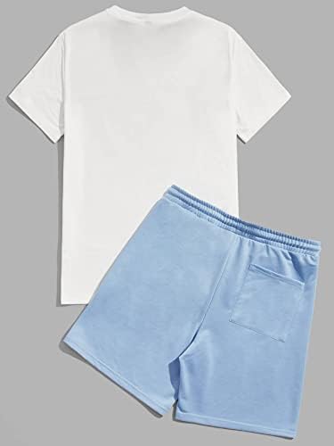 FIOXA Dvije komadne odjeće za muškarce Muškarci izražavajuće kratke hlače za tee i potezanje