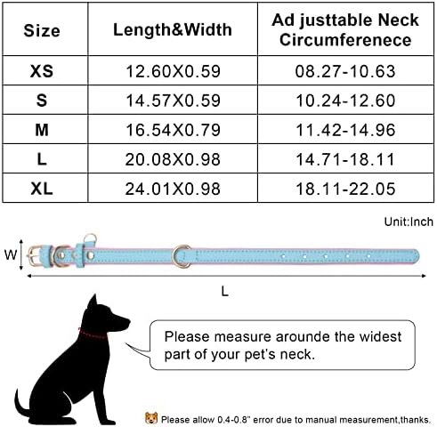 Isapifri Slatki klasični ogrlice za pse, podstavljene kožne ovratnike Modni prozračni ogrlice za štene za