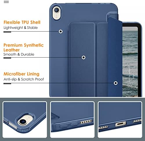 DTTO Dizajniran za iPad Mini 6 futrolu, pametni trifold stand Case Mekani TPU prozirni zamrznutog stražnjeg