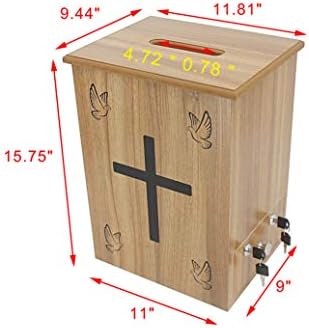 FixTureDisplays® Christian Collection Predlog prikupljanja prikupljanja prikupljanja donacija Dobrotvorna kutija Doves Cross 21396-NPF