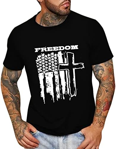XXBR Dan nezavisnosti Resulgence Američka zastava košulja za muškarce kratki rukav retro casual majica 4.