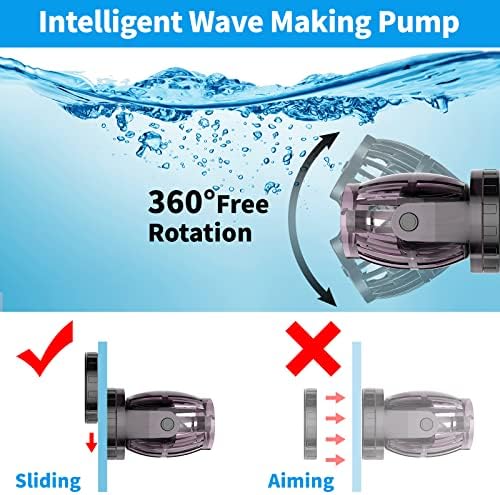 Hitauing 4800 GPH Aquarium WaveMaker Powerhead sa 50 W LED kontrolerom cirkulacione pumpe i magnetnim nosačem