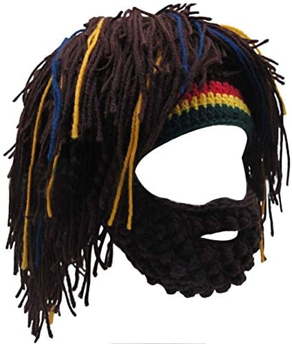 Lerben muški heklani bradati šeširi ručno rađena perika kape zimske skijaške maske