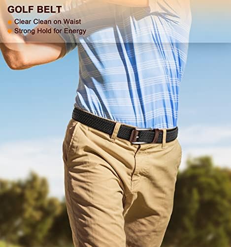 BULLIANT pojas za muškarce 2pack, Mens Stretch pleteni Web pojas elastični za Casual Golf lovačke pantalone