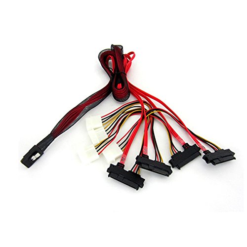 Micro SATA kablovi / Mini SAS SFF-8087 x 4 ventilator na 4 Sas 29 Pin ženski sa SATA snagom