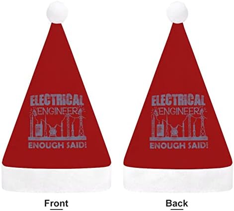 Inženjer elektrotehnike pliš Božić šešir Naughty i lijepo Santa kape sa pliš obodom i Comfort Liner Božić
