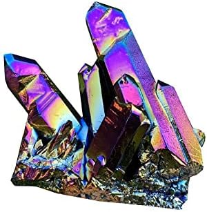 Zeroyoyo Lijep Rainbow Angel Aura Crazy Amethyst klasteri Prirodni kvarcni kristalni kamen Lealing za djecu