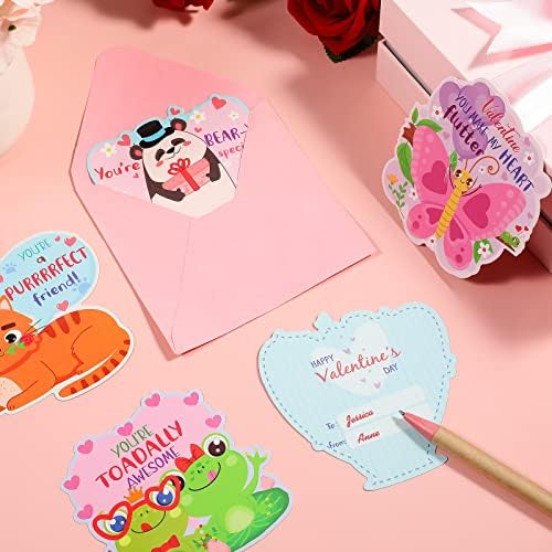 40 pakovanja Valentinovo kartice deca za Dan zaljubljenih stranka favorizira Valentinovo dan čestitke Valentinovo