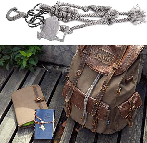 WAY ONE Premium platneni i kožni ruksak za muškarce Vintage nošenje na ranac ruksak putni ruksaci za Laptop smeđe i sive boje