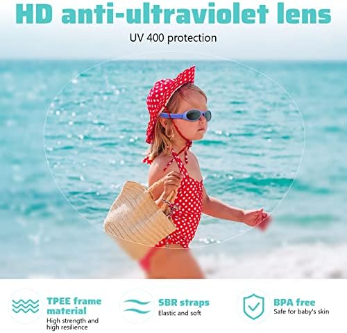 Lictin Baby naočare za sunce, UV400 zaštitne polarizovane naočare za sunce za malu decu dečaci devojčice,
