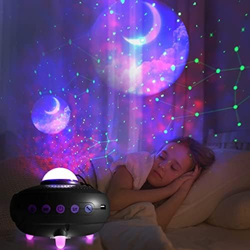 Star projektor, Galaxy projektor noćno svjetlo sa 12 sazviježđa i 10 Planeta Galaxy Light projektor sa Bluetooth