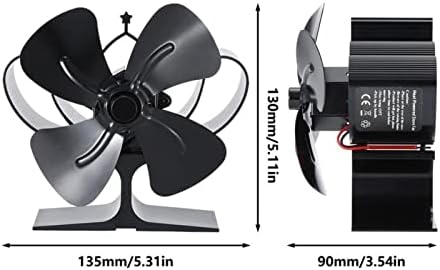 XFADR SRLIWHITE ventilator peći za kamin sa 4 oštrice ventilator za toplotnu energiju ventilator za drvo