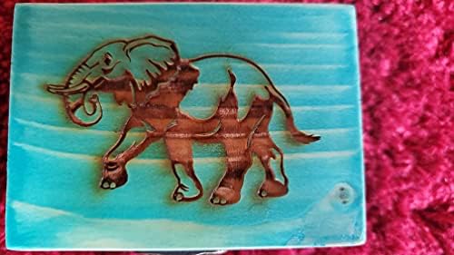 RK kolekcije Elephant Trinket Box uznemirena drvena Elephant Lovers kutija za nakit. Dekorativna & nbsp;kutija