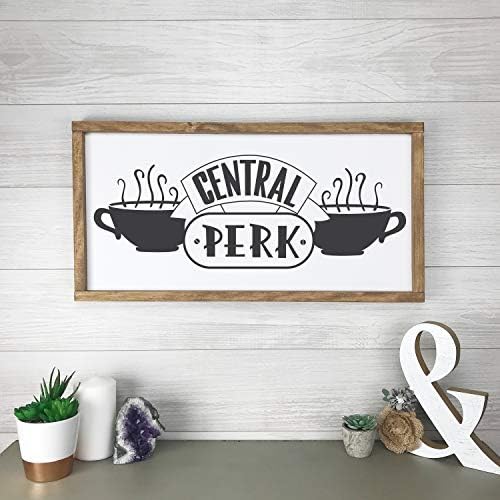 Central Perk Prijavi Prijatelji Oprema Framed Sign Coffee Bar Natpijte Kuhinjski dekor