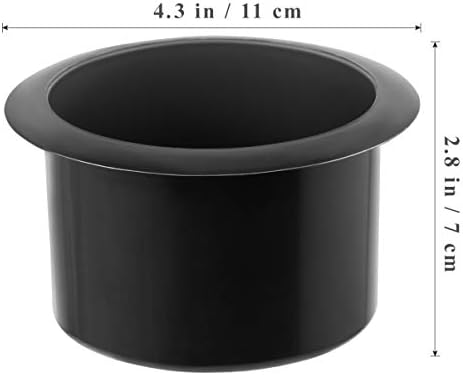 BESTONZON Beveraces Cup Holder Insert Couch 2pcs plastični Crni držač čaša, 4 inčni naslonjač - ručke zamjenski