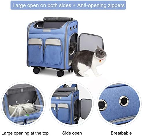 MOV COMPRA ruksak za kućne ljubimce na točkovima kolica za kućne ljubimce, putni nosač, autosjedalica za