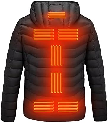 Ymosrh mens jakne za grijanje USB električni grijani kaput jaknu s kapuljačom sa kapuljačom zimski topliji