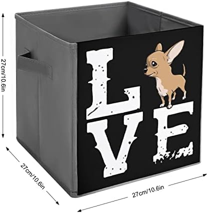 Love Chihuahua velike kocke Storage Bins sklopivi platnu kutija ormar Organizatori za police