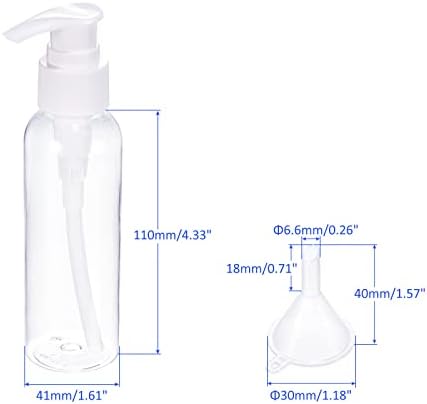 M Meterxity 6 u 1 Clear Plastični raspršivač boca pumpe - Spremnici za boce sa pumpom s šamponom sa lijevkom